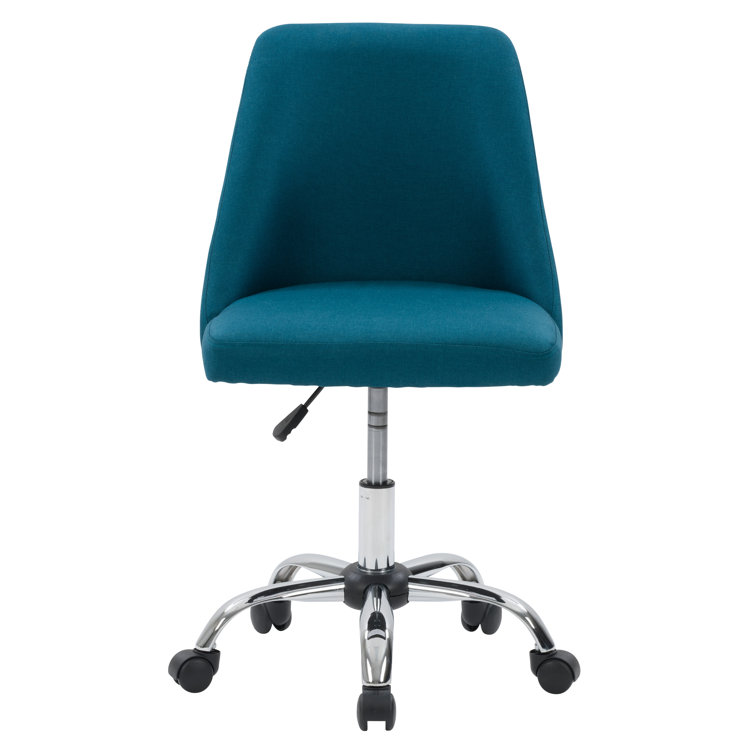Marlowe Dark Blue Woven Fabric Armless Task Chair