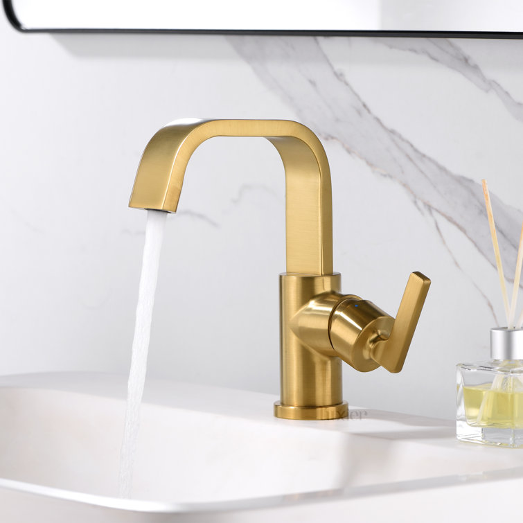 Modern Elegance Brushed Bronze Single-Handle Bathroom Faucet
