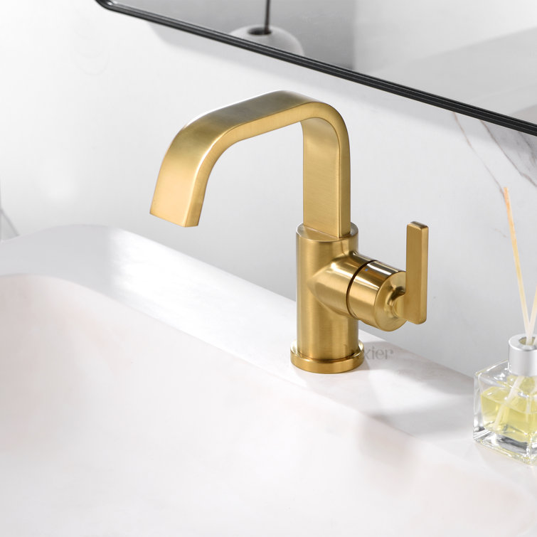 Modern Elegance Brushed Bronze Single-Handle Bathroom Faucet