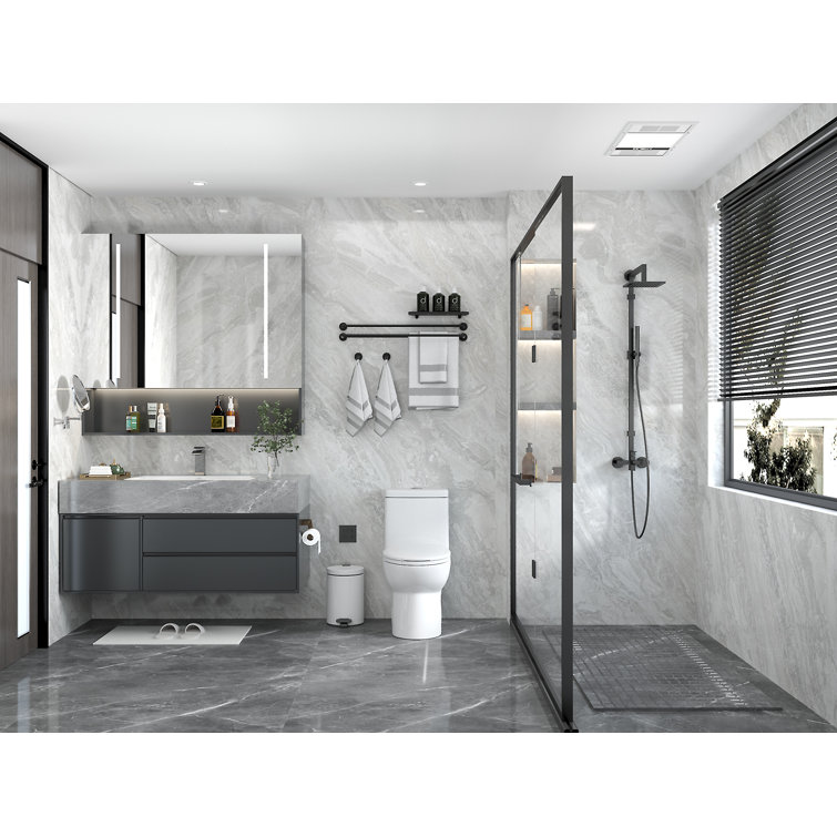 Greta White Vitreous China Dual-Flush Elongated Toilet