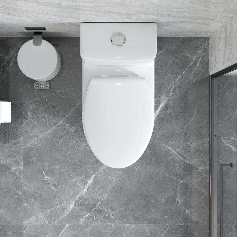 Greta White Vitreous China Dual-Flush Elongated Toilet