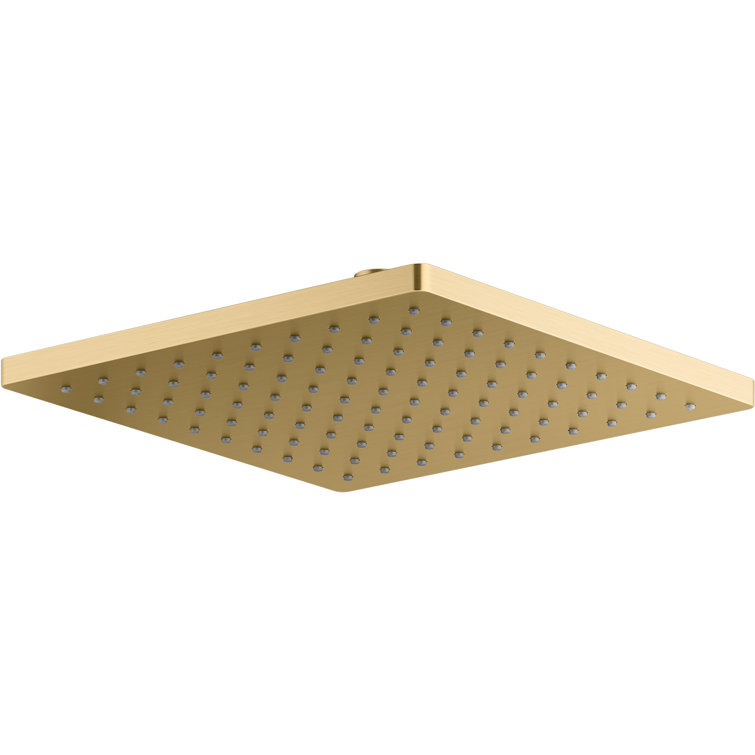 Vibrant Brushed Moderne Brass Square Rain Showerhead