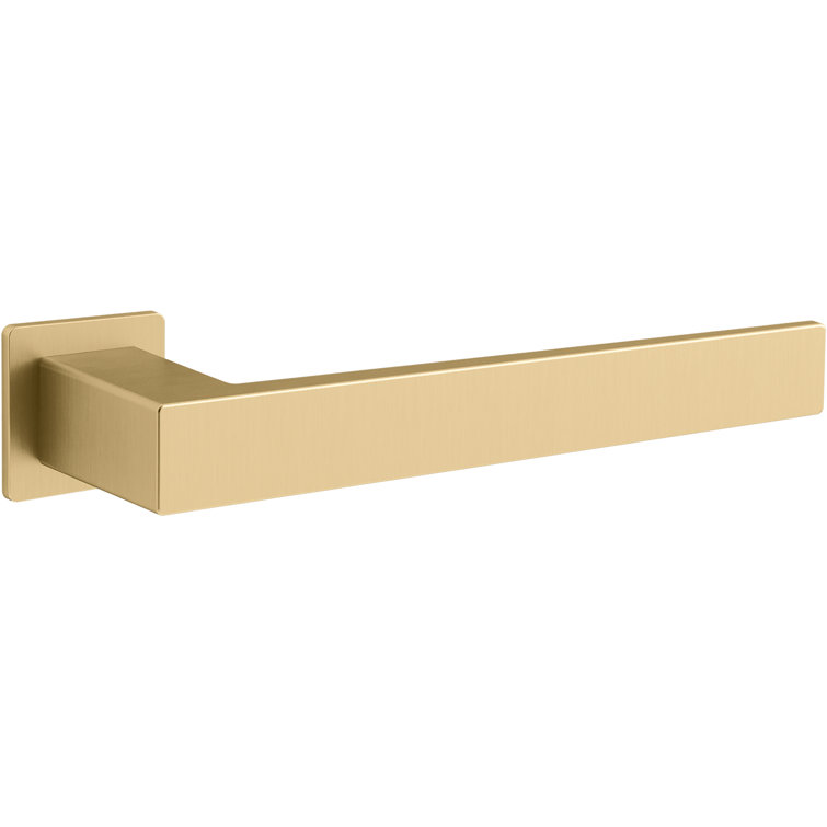 Vibrant Brushed Moderne Brass Wall Mounted Towel Arm