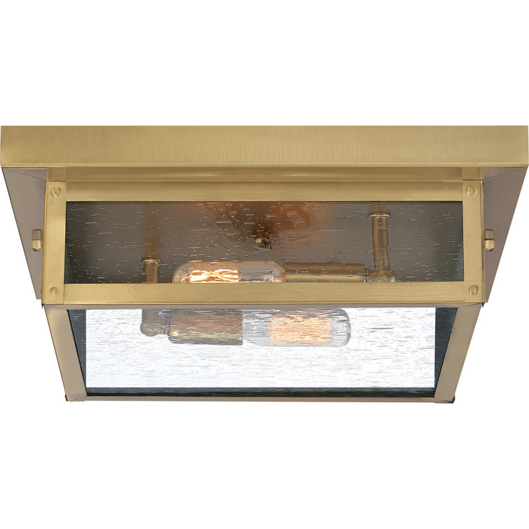 Earth Black Glass Flush Mount Ceiling Light with Clear Panels