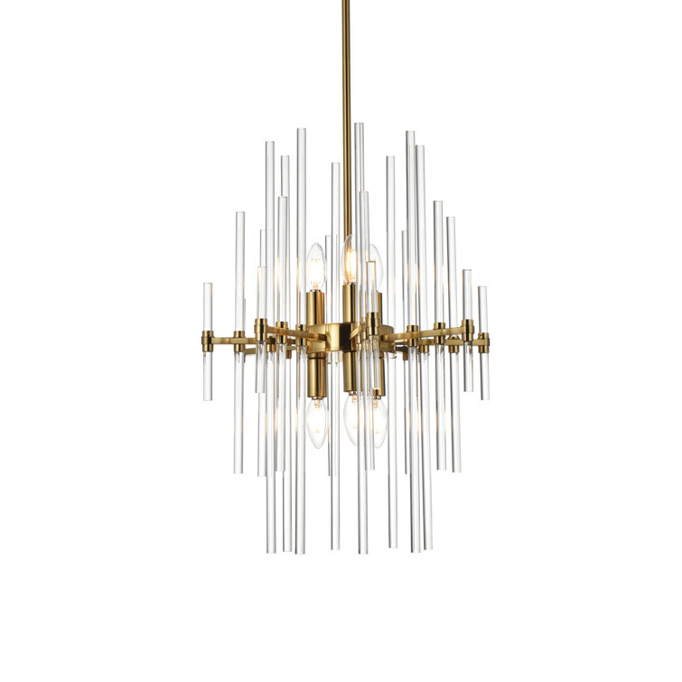 Sienna Gold 6-Light Crystal Pendant Chandelier