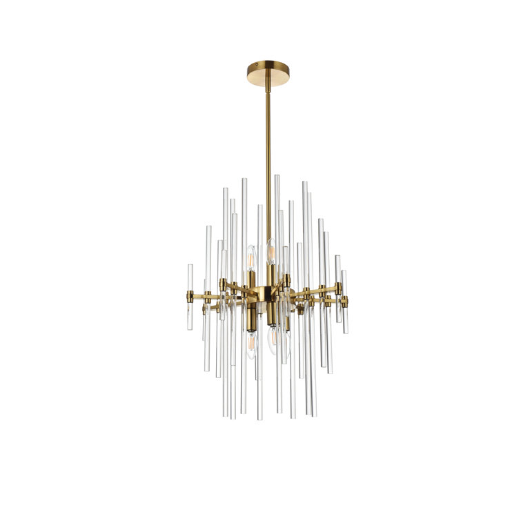 Sienna Gold 6-Light Crystal Pendant Chandelier