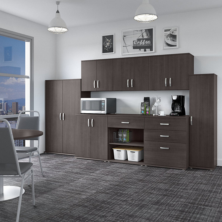 Transitional Storm Gray 28'' Engineered Wood Wall Cabinet