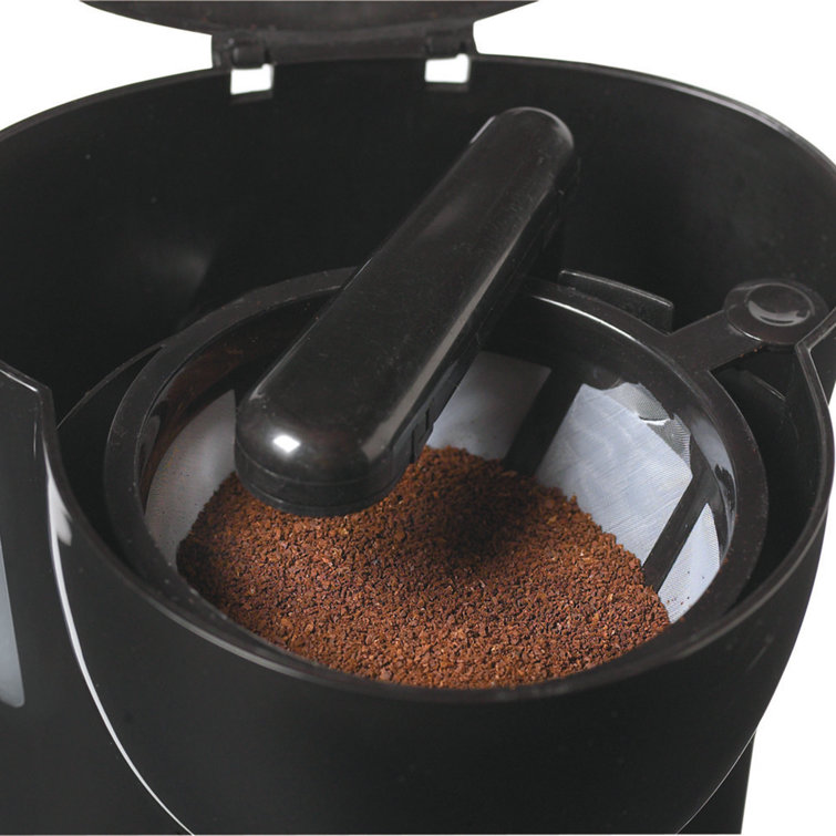 Salton Black Compact 1 Cup Drip Coffee Maker with Ceramic Mug