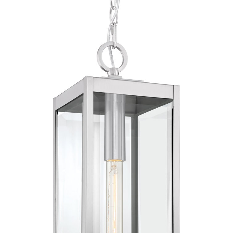 Westover 7'' Stainless Steel Mini Lantern Pendant with Clear Glass