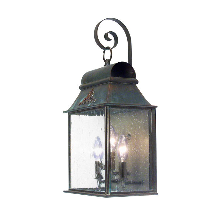Golden Verde Bronze 3-Light Outdoor Wall Lantern