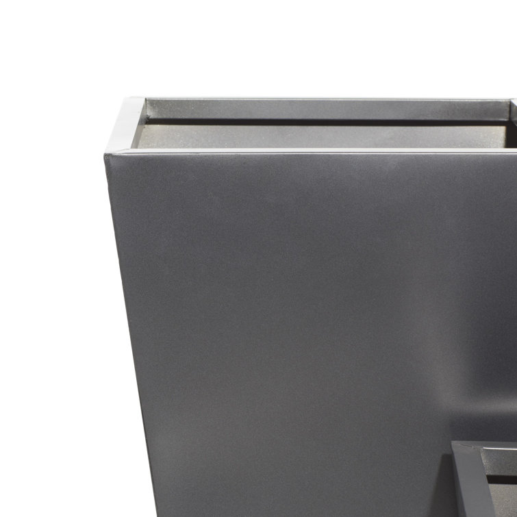 Elegant Black Iron Square Planters for Indoor/Outdoor - Set of 3