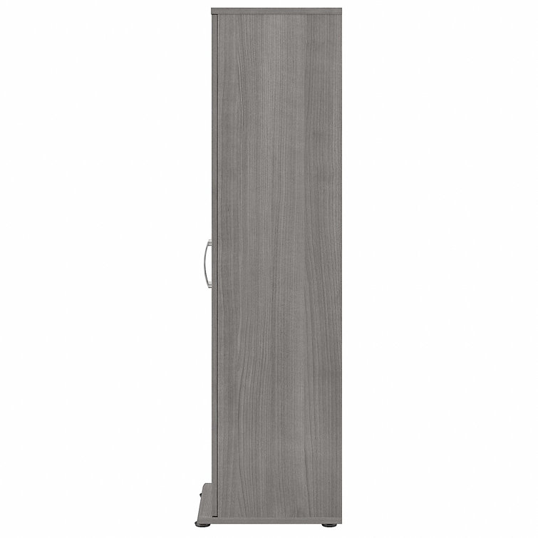 Platinum Gray Freestanding Office Storage Cabinet with Adjustable Shelving