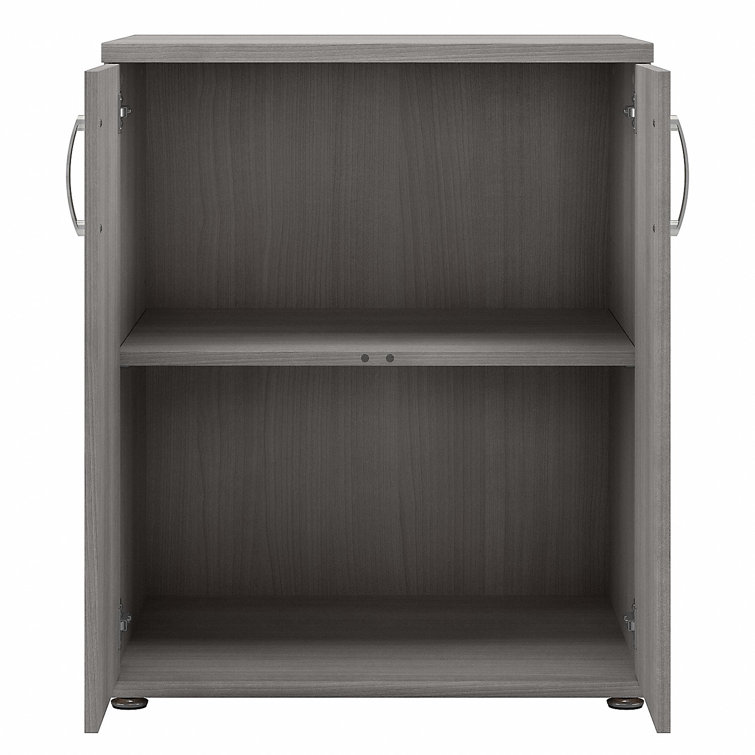 Platinum Gray Freestanding Laundry Cabinet with Adjustable Shelves