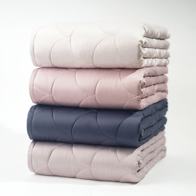 Rose Gold Full/Queen Reversible Velvet and Satin Blanket