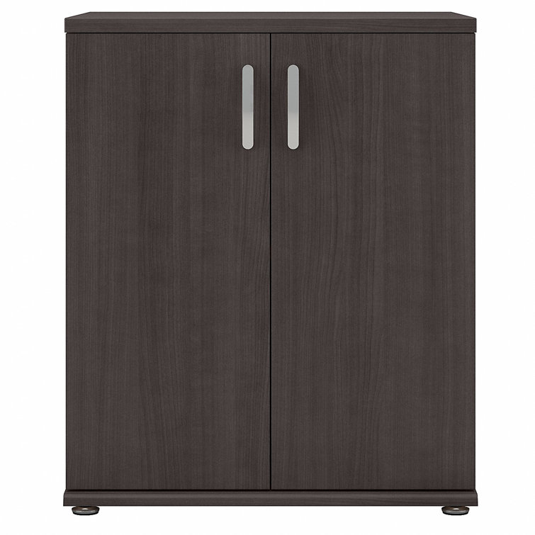 Storm Gray Freestanding Laundry Cabinet with Adjustable Shelving