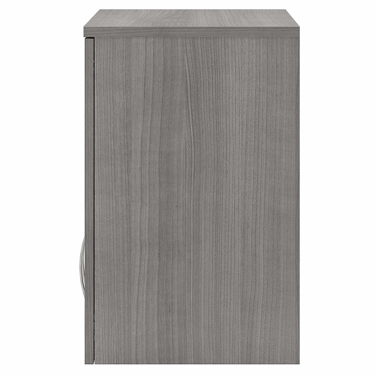 Platinum Gray Adjustable 2-Shelf Office Wall Cabinet