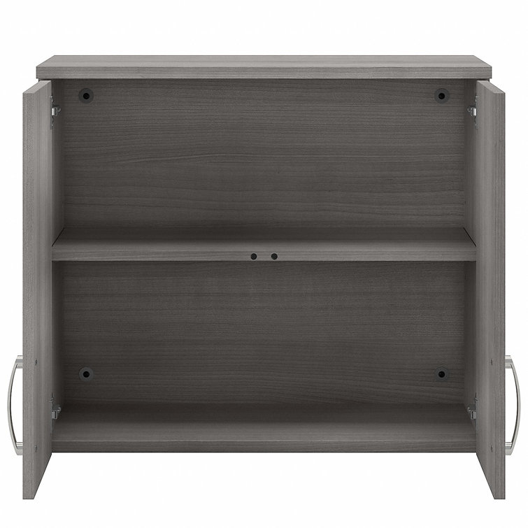 Platinum Gray Adjustable 2-Shelf Office Wall Cabinet