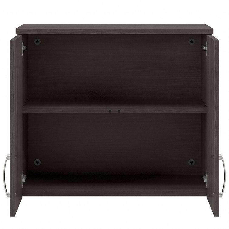 Transitional Storm Gray 28'' Engineered Wood Wall Cabinet
