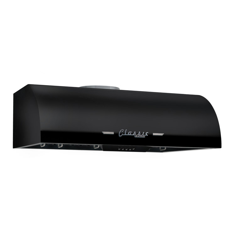 Classic Retro 24" Midnight Black Stainless Steel Under Cabinet Range Hood