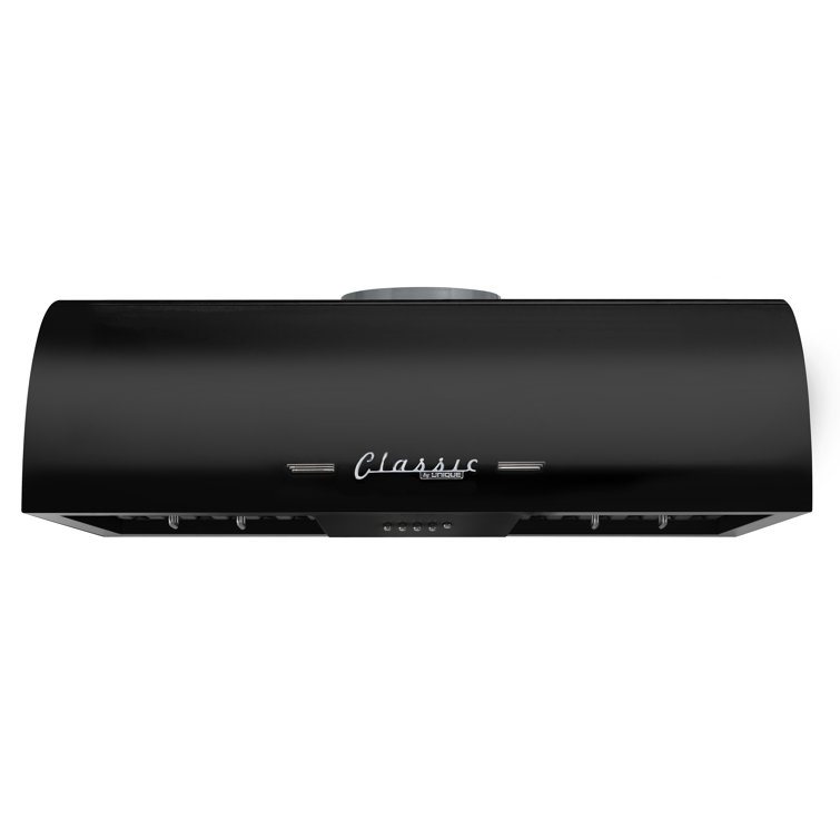 Classic Retro 24" Midnight Black Stainless Steel Under Cabinet Range Hood