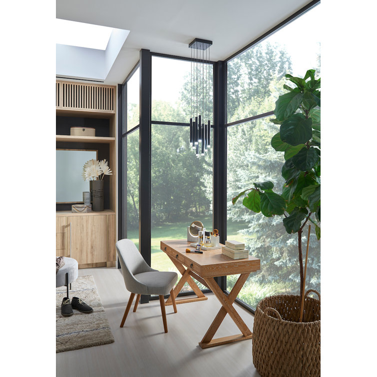 Harmony Black Brass 9-Light LED Adjustable Cluster Pendant