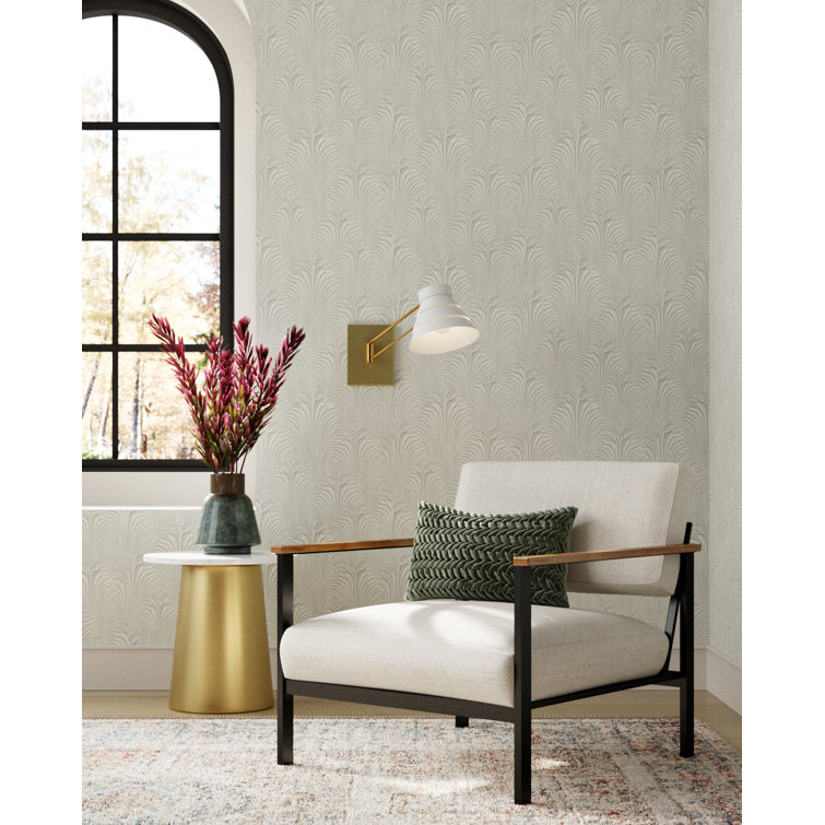 Sarah Steel Dimmable Swing Arm Sconce in Brushed Brass with Louvered White Shade