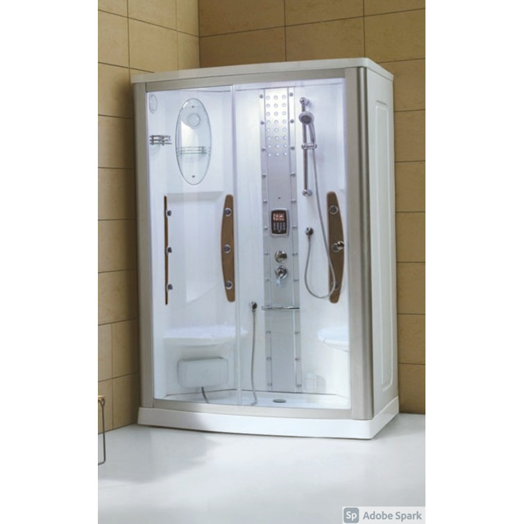 Mesa WS-803A Clear Glass Walk-In Steam Shower Kit