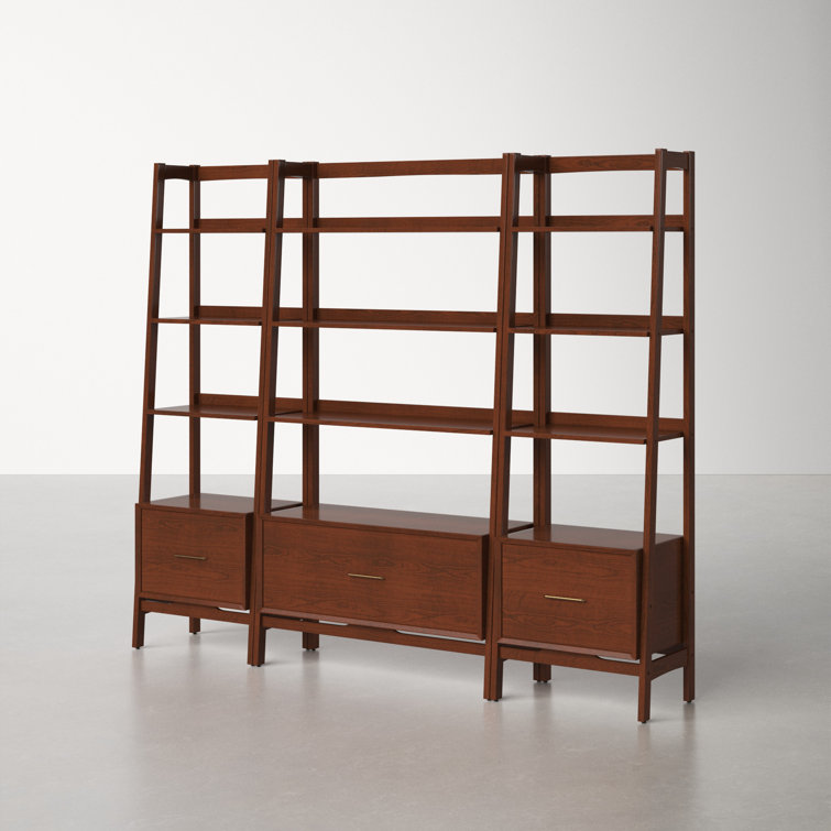 Landon Mid-Century Mahogany 50'' 3pc Etagere Set