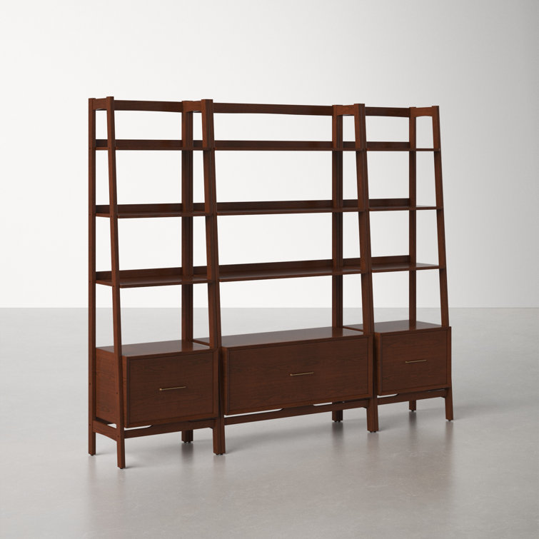 Landon Mid-Century Mahogany 50'' 3pc Etagere Set