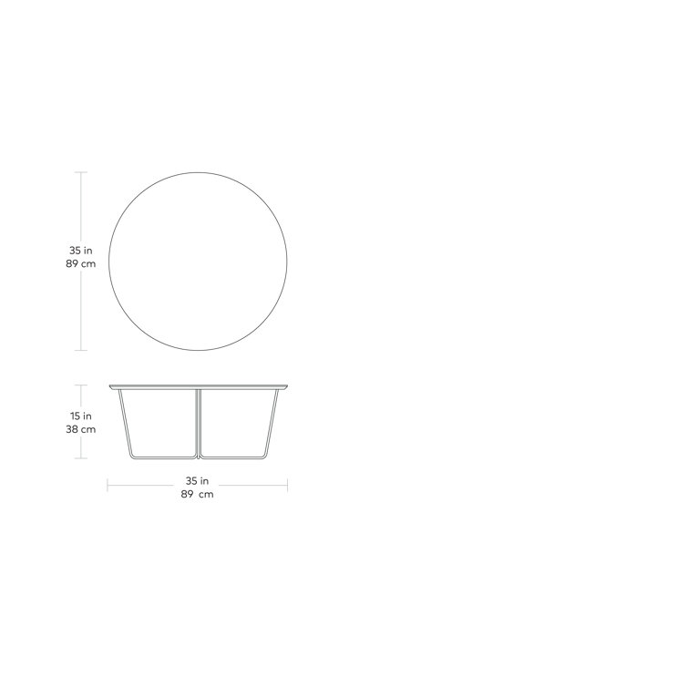 Modern Array Round Wood and Metal Coffee Table in White