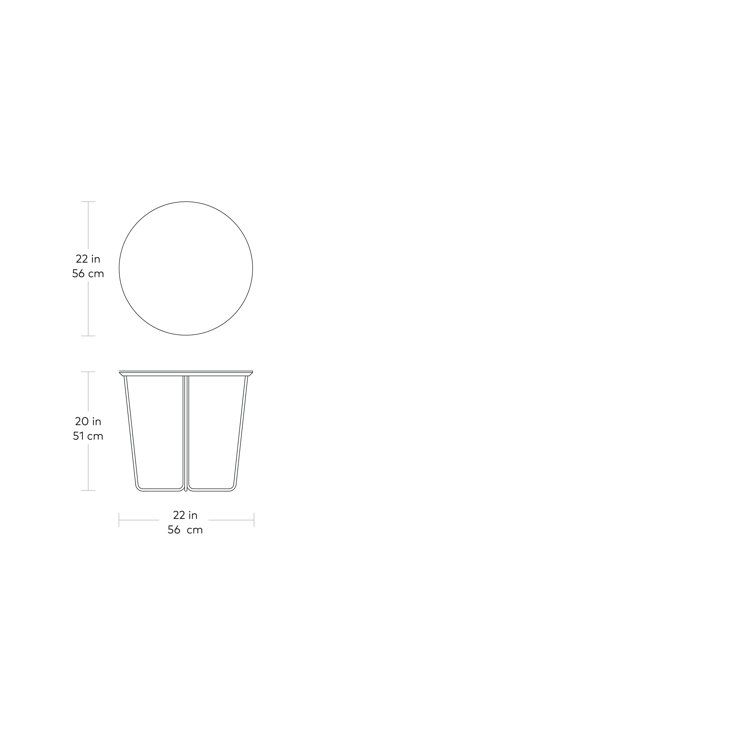 Modern Array Round Wood and Metal End Table