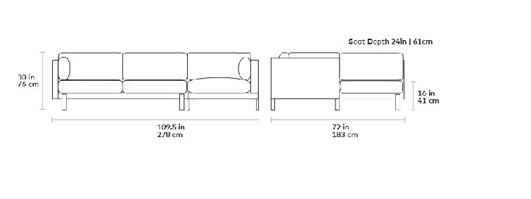 Andorra Espresso Brown Fabric Silverlake Sectional with Pillow Back