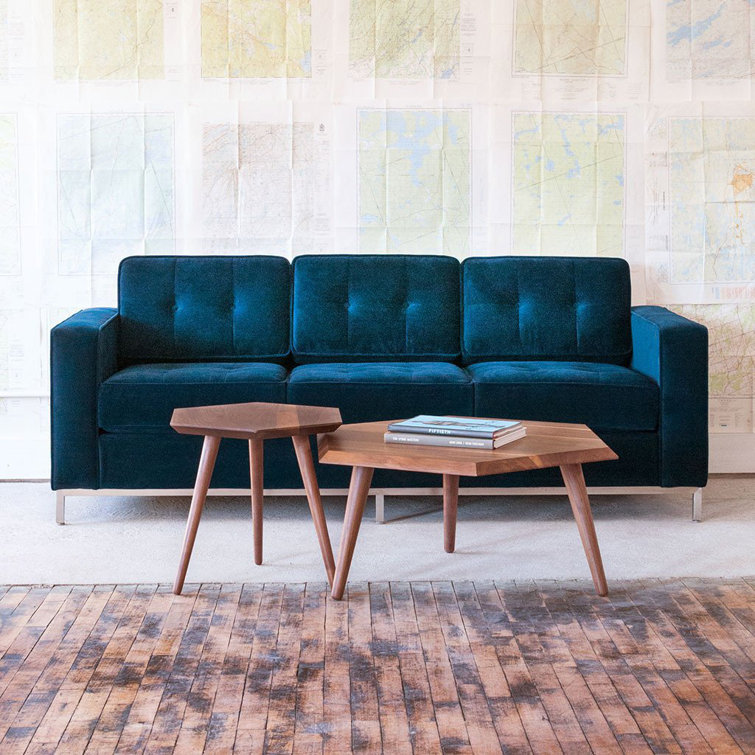 Walnut Hexagonal Minimalist Coffee Table