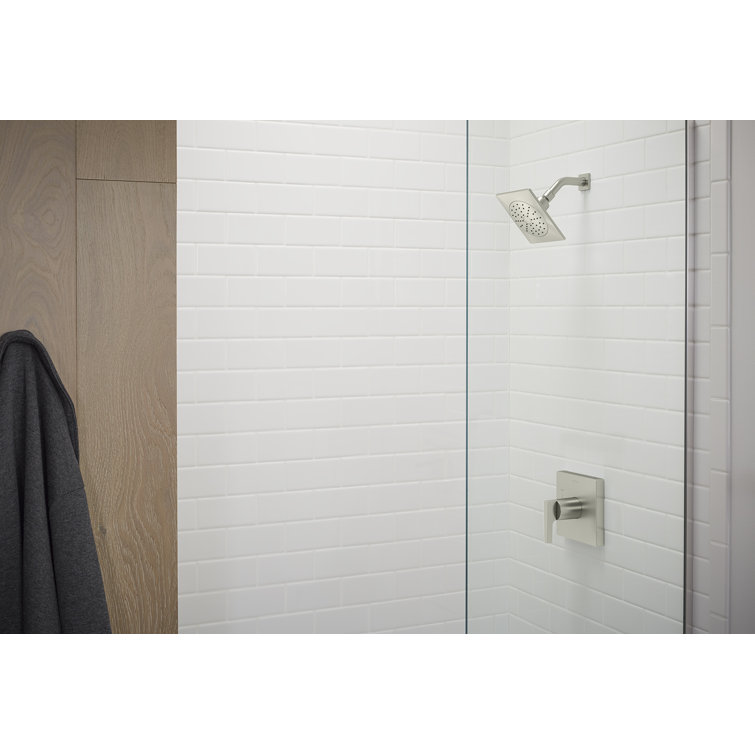 Honesty Square Chrome 4" Wall Mounted Shower Head with ADA Compliance