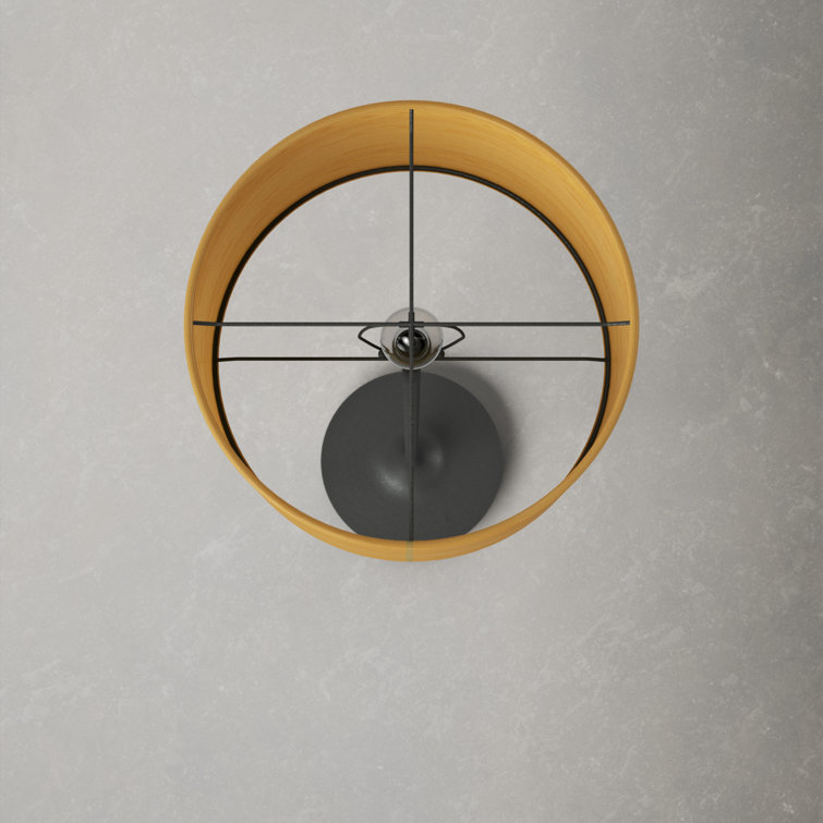 Oslo Matte Black and Cherry Wood Scandinavian Floor Lamp
