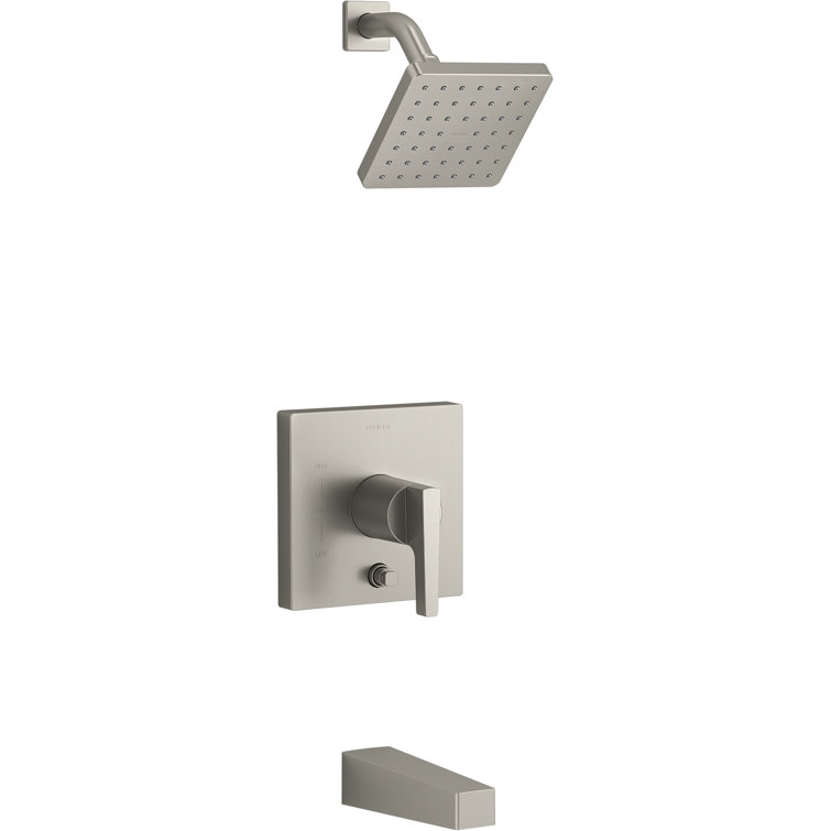 Honesty Square Polished Chrome Wall-Mounted Shower Trim