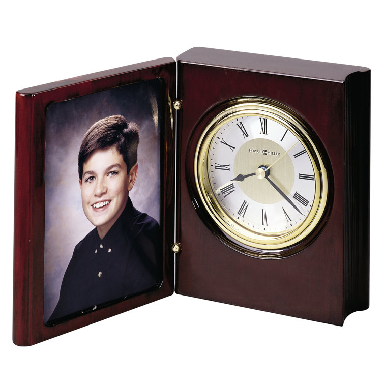 Rosewood Hall & Polished Brass Quartz Table Clock