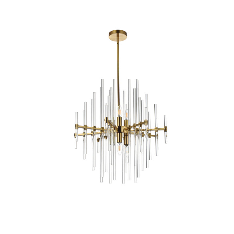 Sienna Gold 6-Light Crystal Pendant Chandelier