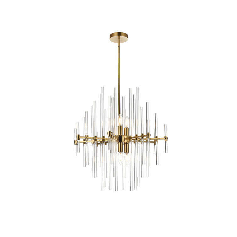 Sienna Gold 6-Light Crystal Pendant Chandelier