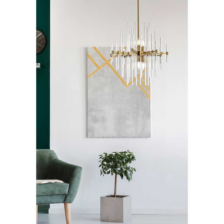 Sienna Gold 6-Light Crystal Pendant Chandelier