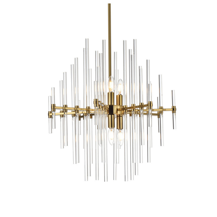 Sienna Gold 6-Light Crystal Pendant Chandelier