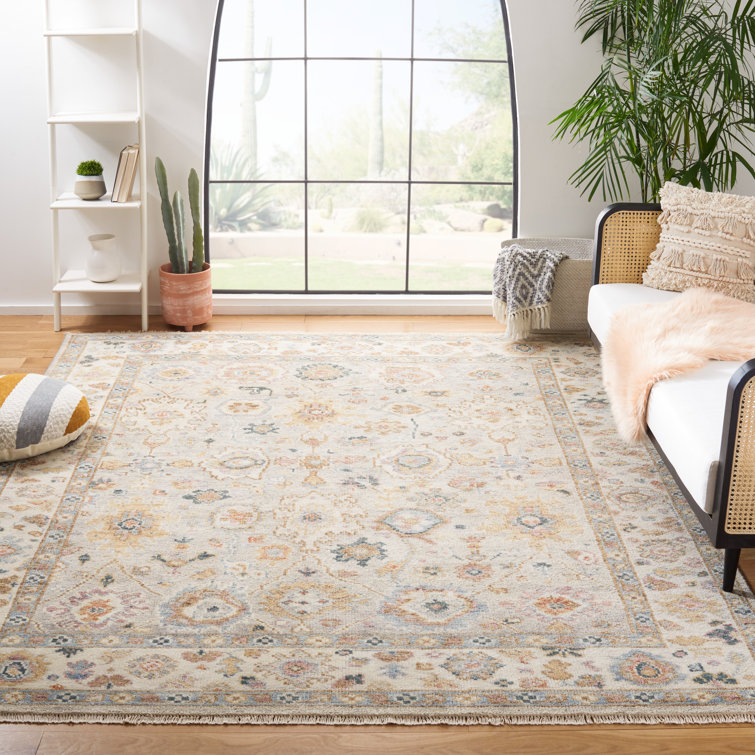 Traditional Hand-Knotted Red Wool and Cotton Area Rug 8' x 10'