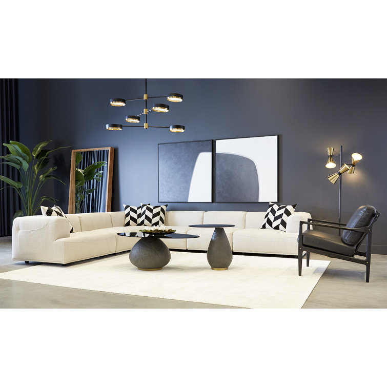 India Black and Gold Metal 6-Light Dimmable Cylinder Chandelier
