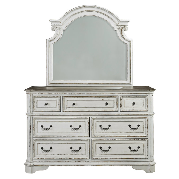 Colchester Upholstered Bed, Dresser & Mirror, Chest