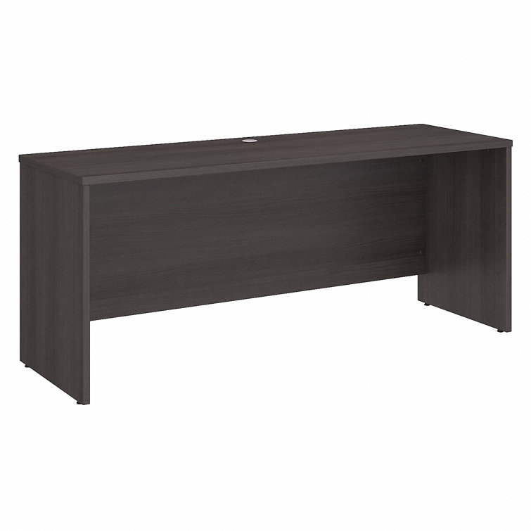 Contemporary Storm Gray U-Shaped Executive Desk with Hutch and Cable Management