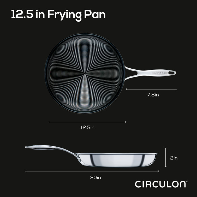 Circulon 12.5-Inch Stainless Steel Nonstick Frying Pan with SteelShield