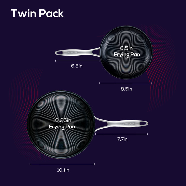 Circulon 2-Piece Stainless Steel Nonstick Frying Pan Set