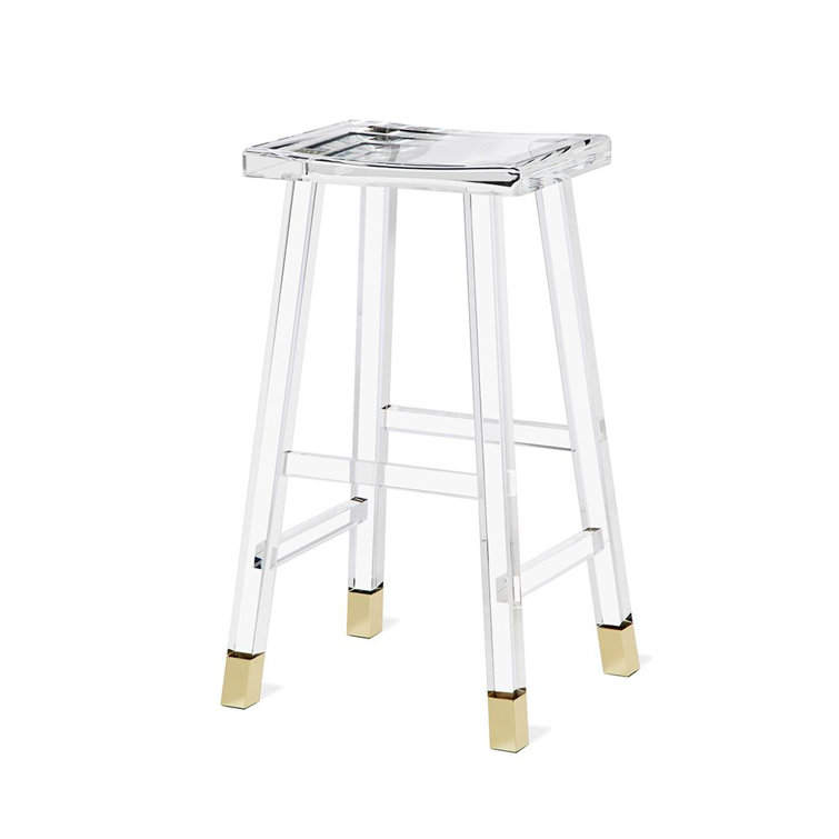 Reva 27" Brass and Acrylic Counter Stool