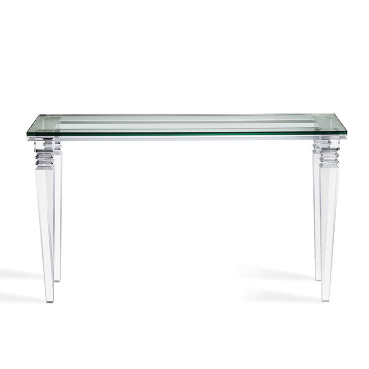 Savannah 52'' Clear Glass Top Console Table