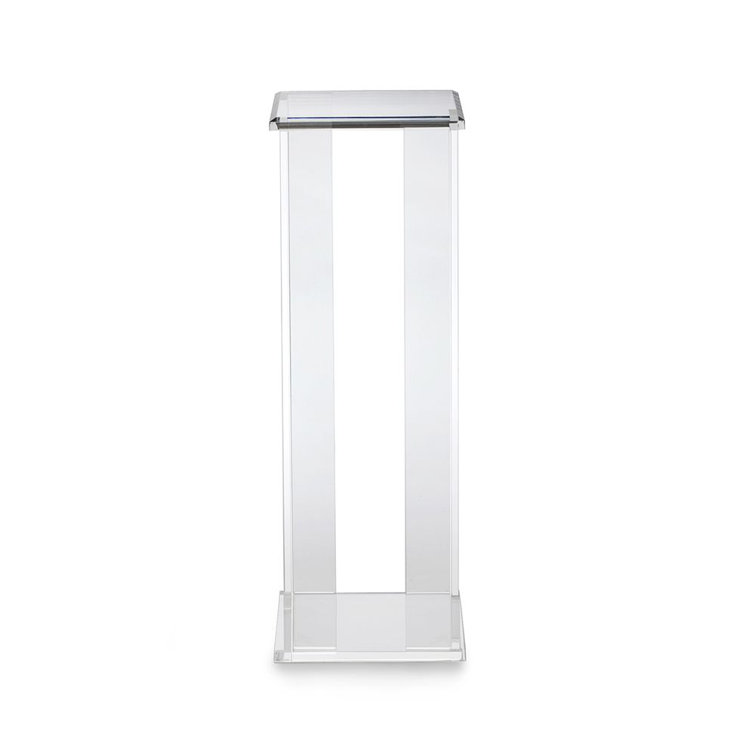 Logan Clear Acrylic Rectangular Pedestal Shelf